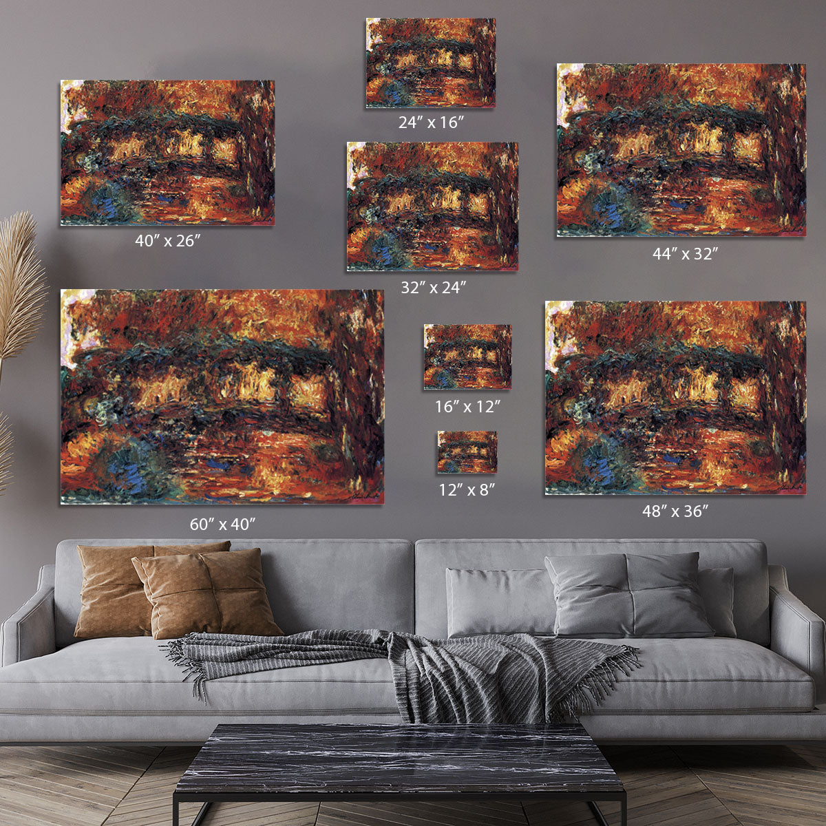 The Japanese Bridge 2 by Monet Canvas Print or Poster - Canvas Art Rocks - 7