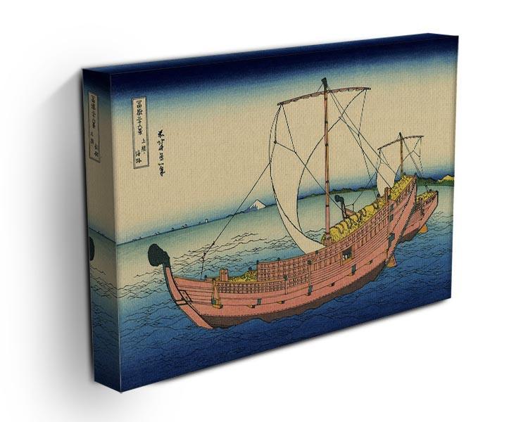 The Kazusa sea route by Hokusai Canvas Print or Poster - Canvas Art Rocks - 3