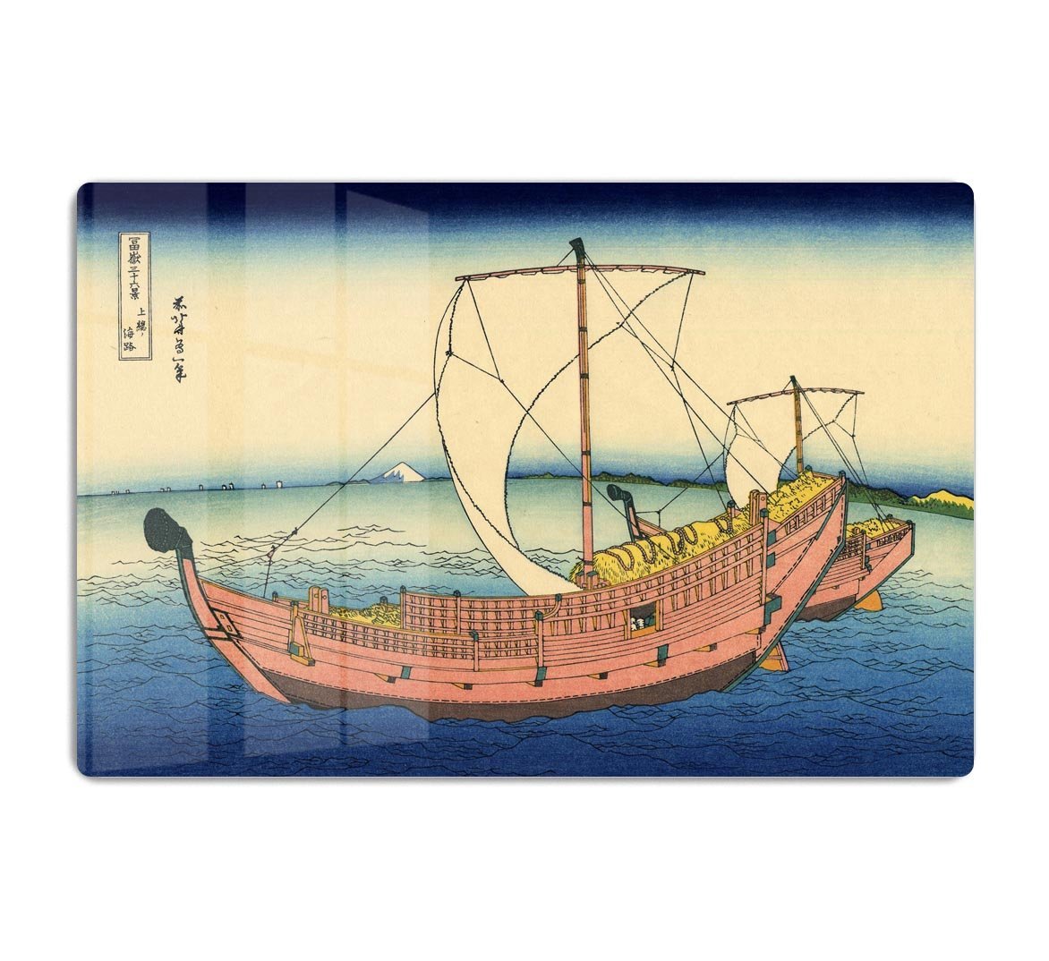 The Kazusa sea route by Hokusai HD Metal Print
