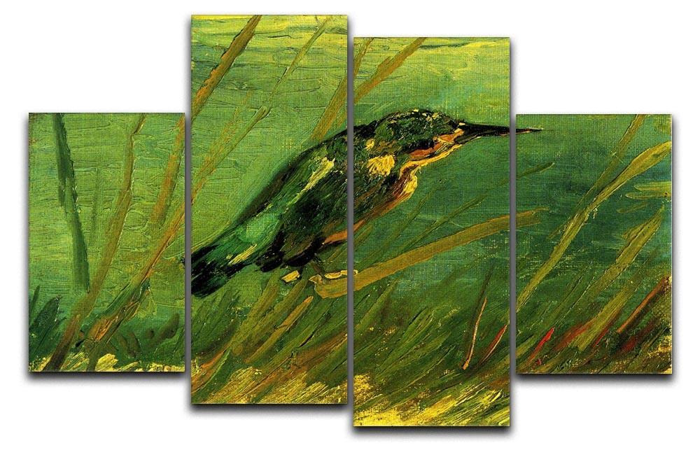 The Kingfisher by Van Gogh 4 Split Panel Canvas  - Canvas Art Rocks - 1