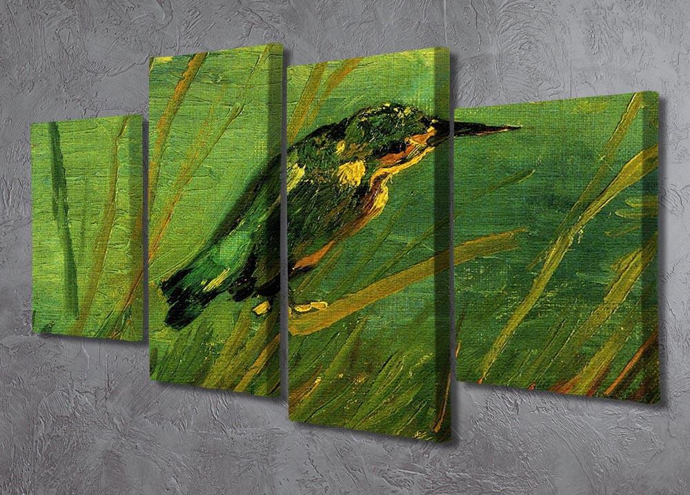 The Kingfisher by Van Gogh 4 Split Panel Canvas - Canvas Art Rocks - 2