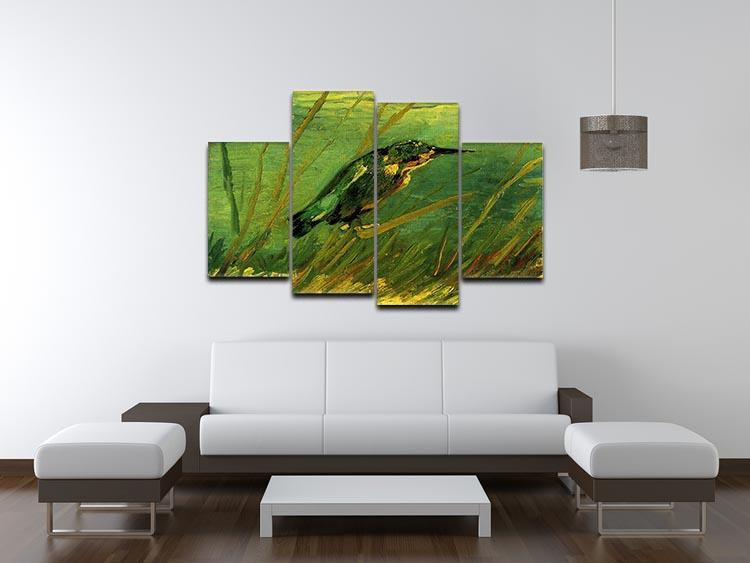 The Kingfisher by Van Gogh 4 Split Panel Canvas - Canvas Art Rocks - 3