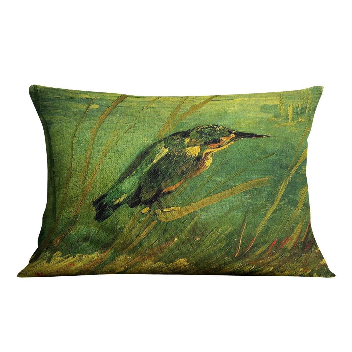 The Kingfisher by Van Gogh Throw Pillow