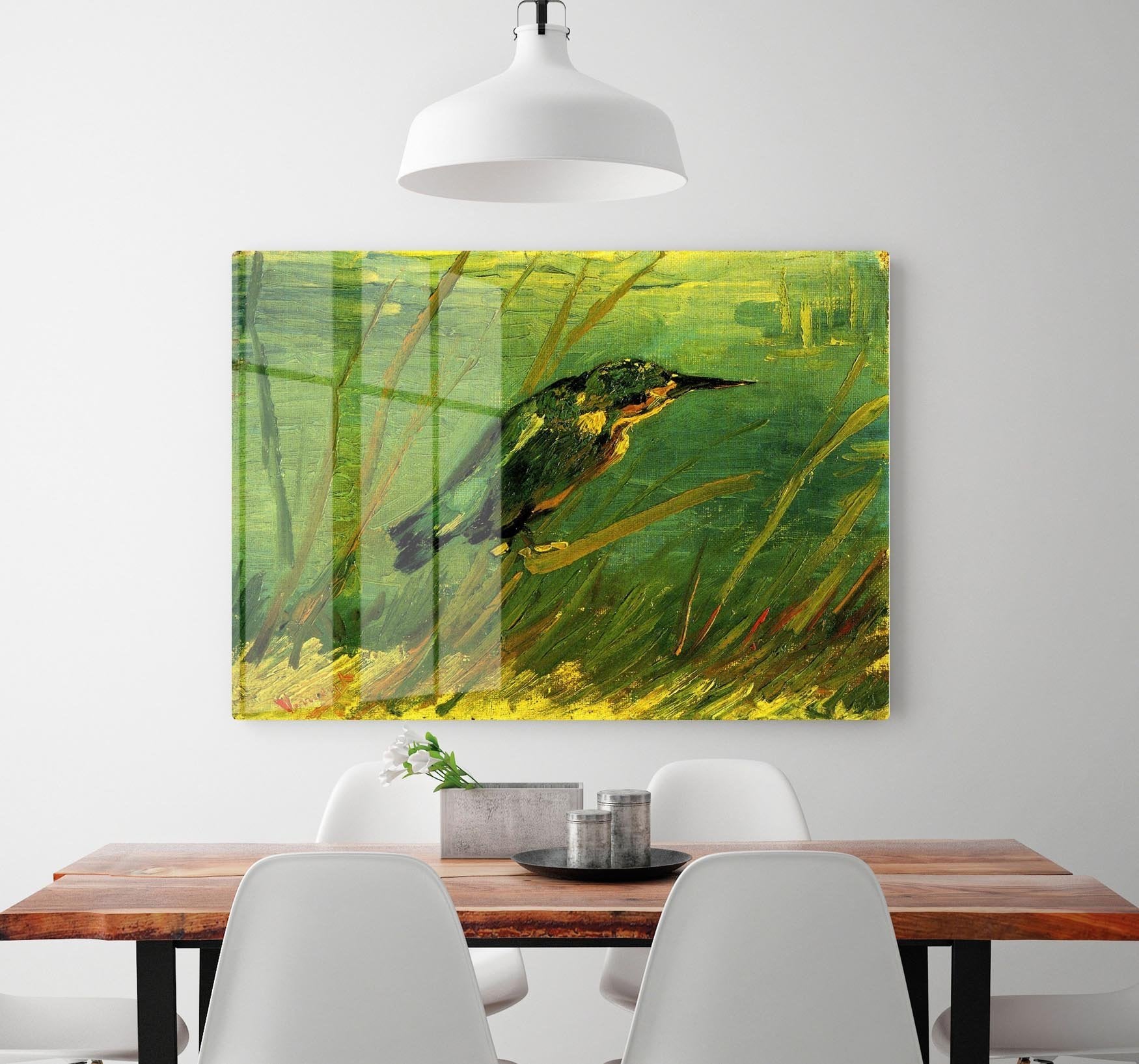 The Kingfisher by Van Gogh HD Metal Print