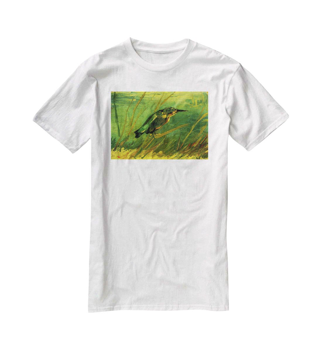 The Kingfisher by Van Gogh T-Shirt - Canvas Art Rocks - 5