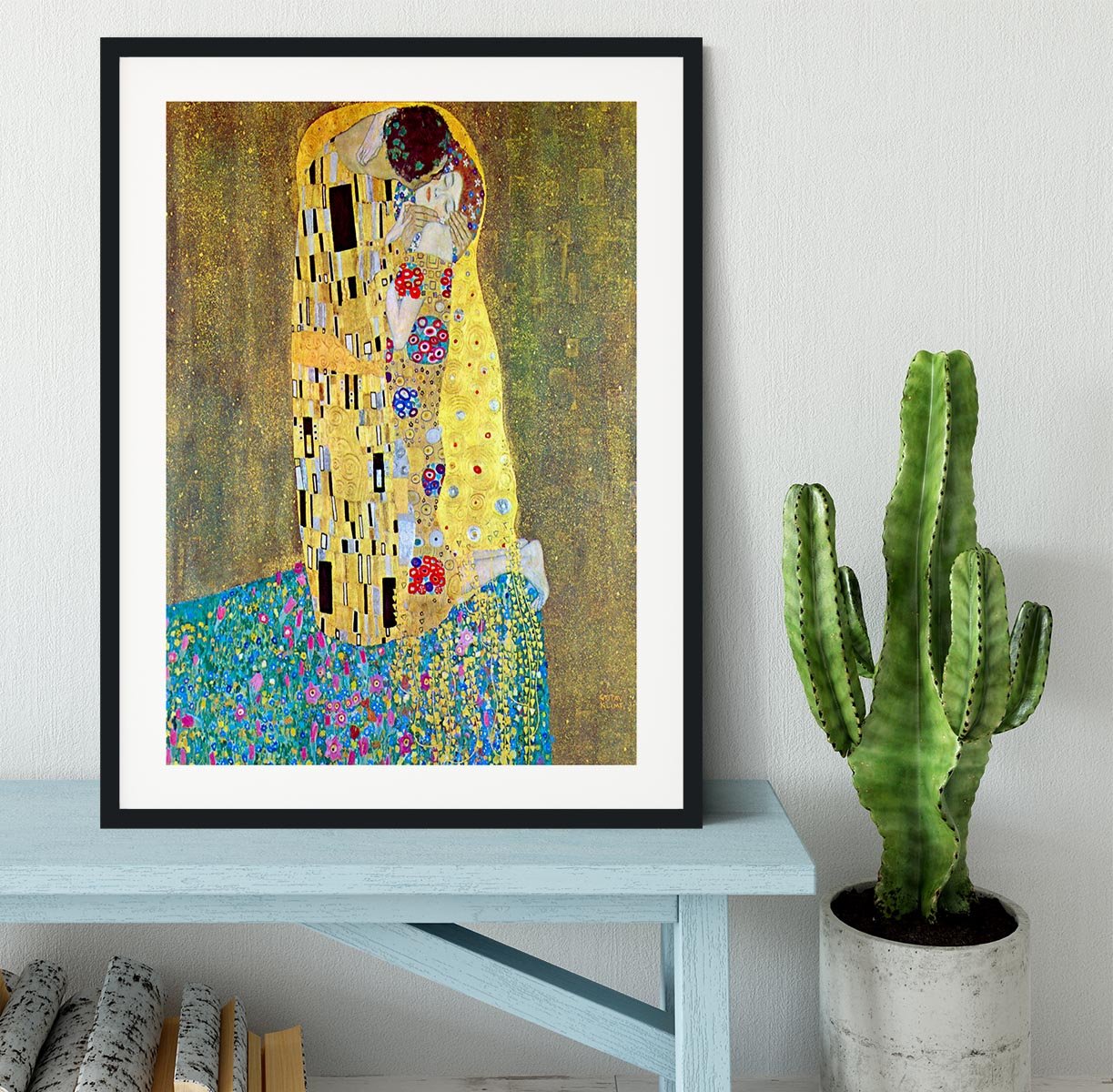 The Kiss 2 by Klimt Framed Print - Canvas Art Rocks - 1