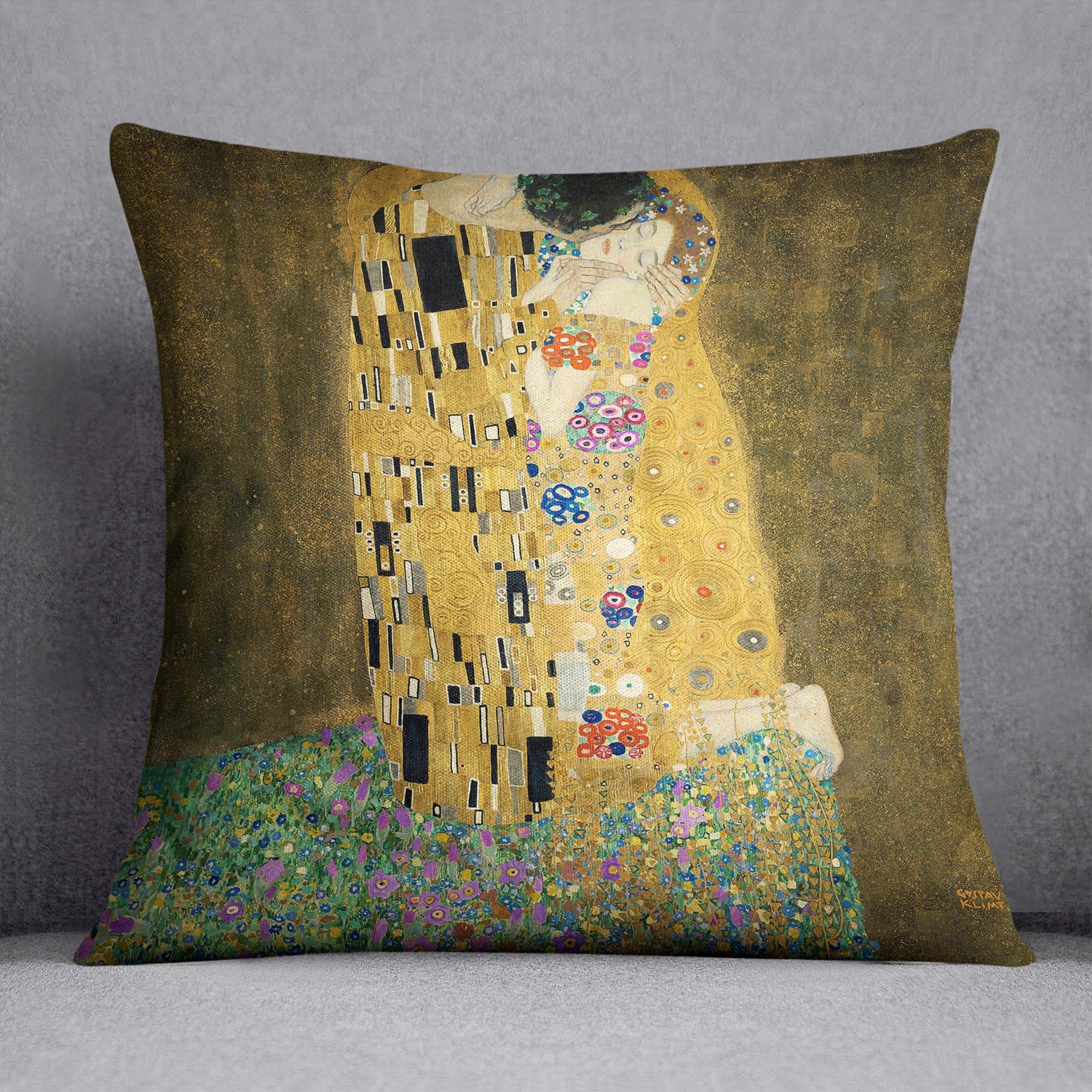 The Kiss by Klimt 2 Throw Pillow