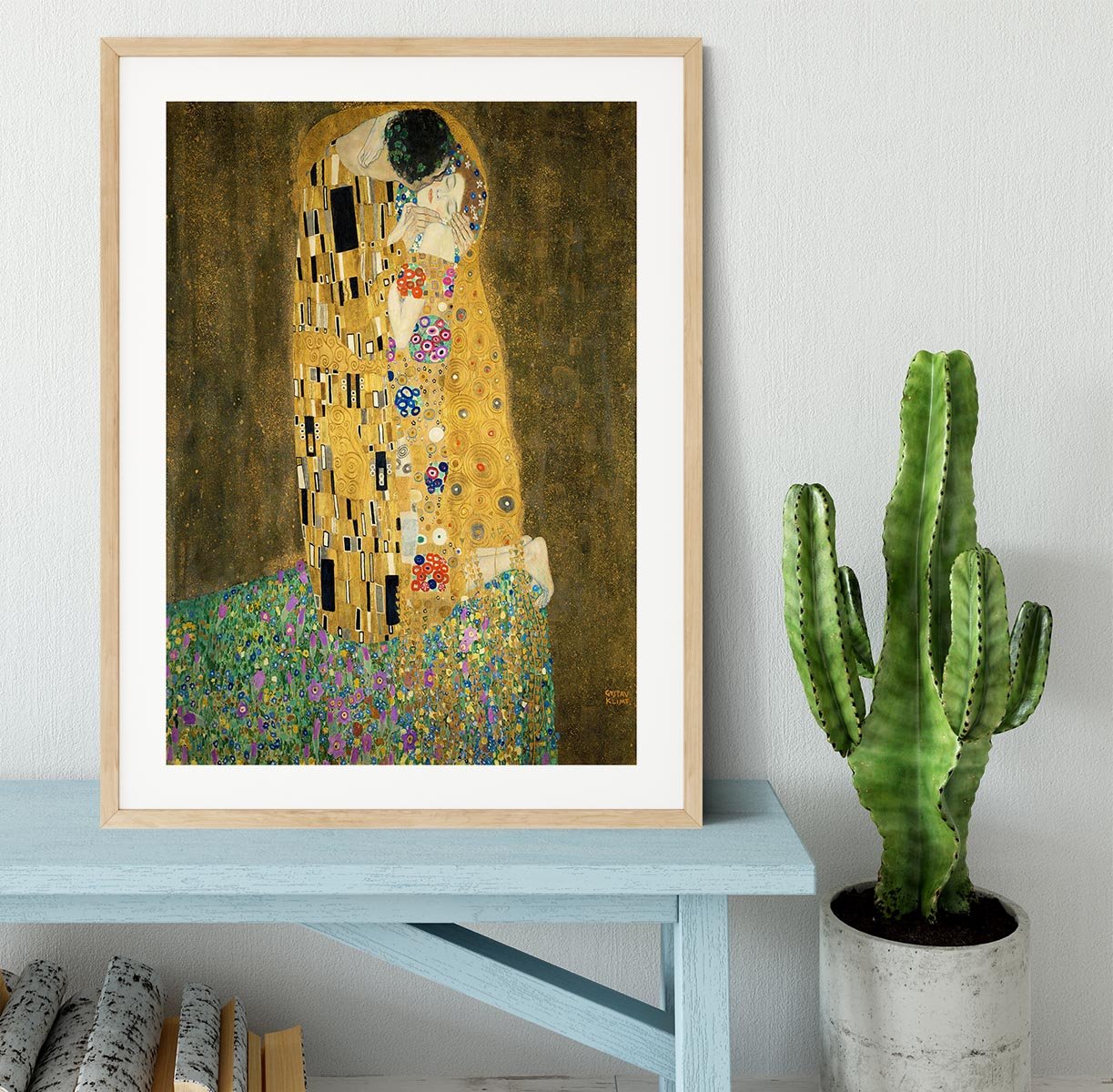 The Kiss by Klimt 2 Framed Print - Canvas Art Rocks - 3