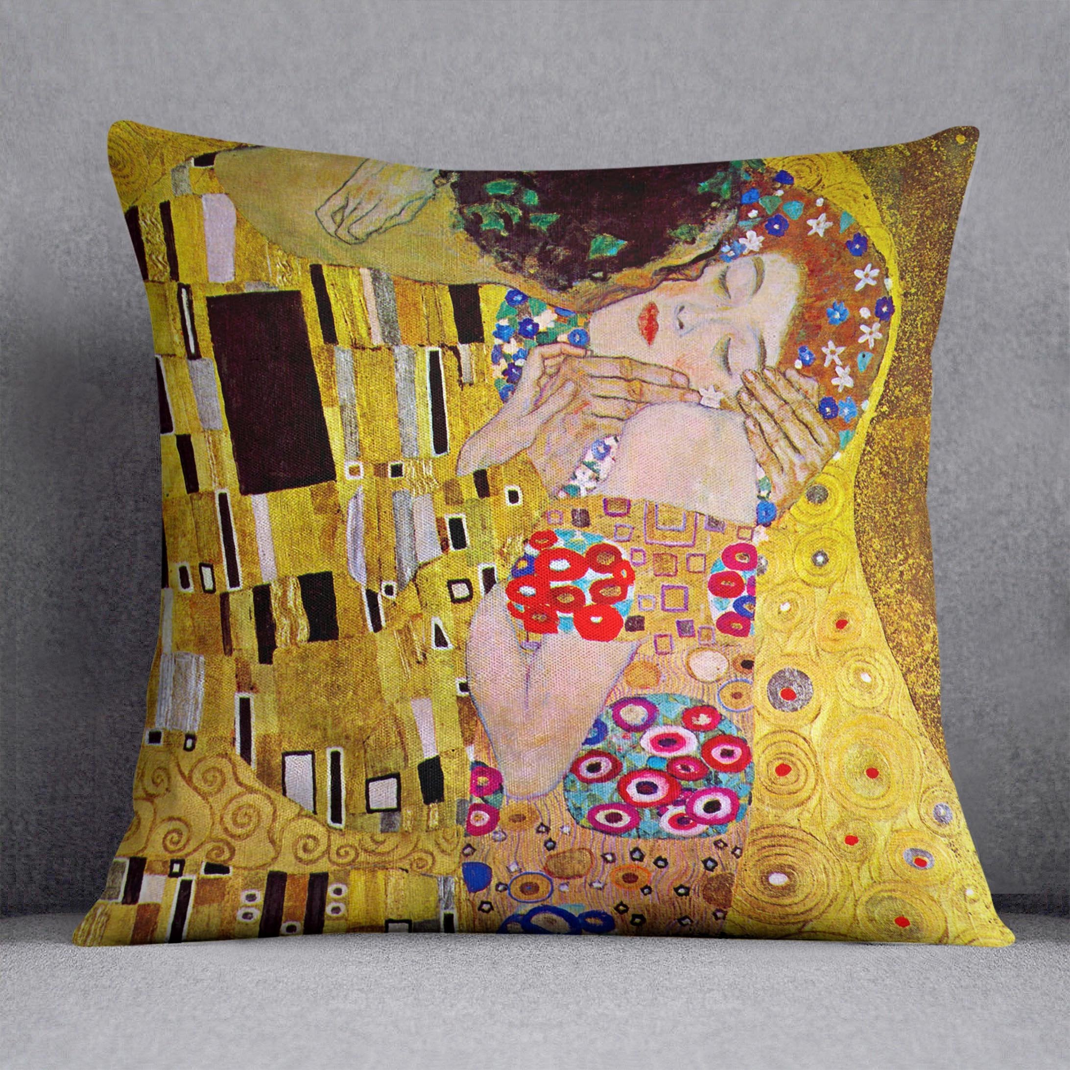 The Kiss by Klimt Throw Pillow