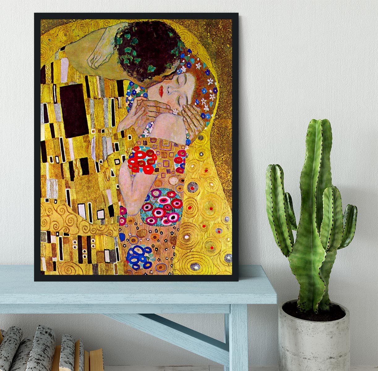 The Kiss by Klimt Framed Print - Canvas Art Rocks - 2