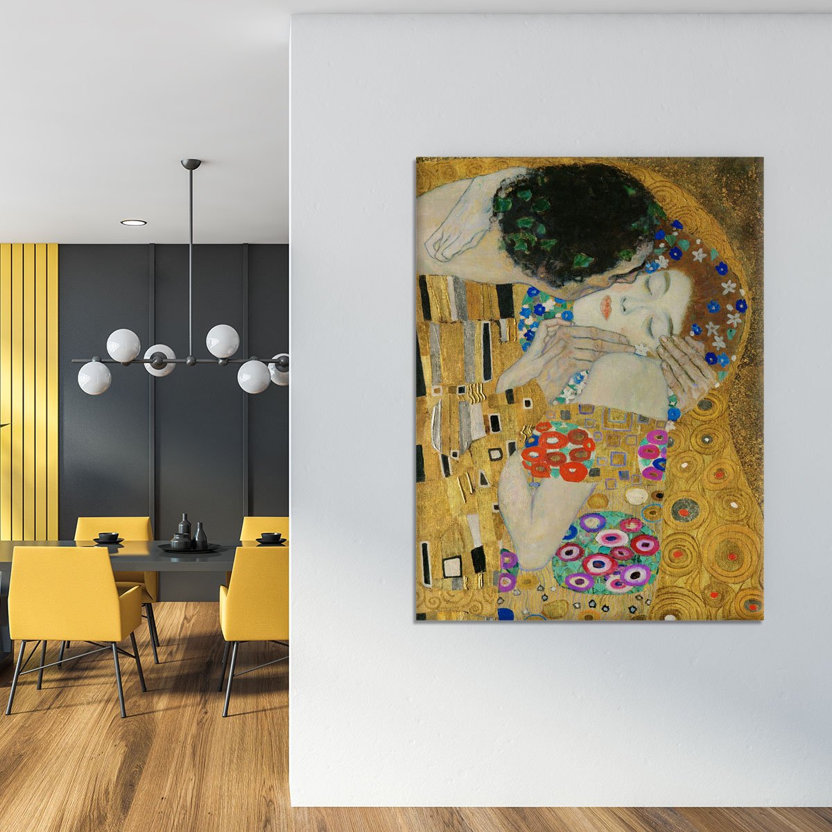The Kiss detail by Klimt Canvas Print or Poster