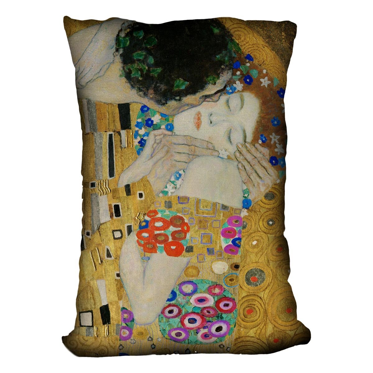 The Kiss detail by Klimt Throw Pillow