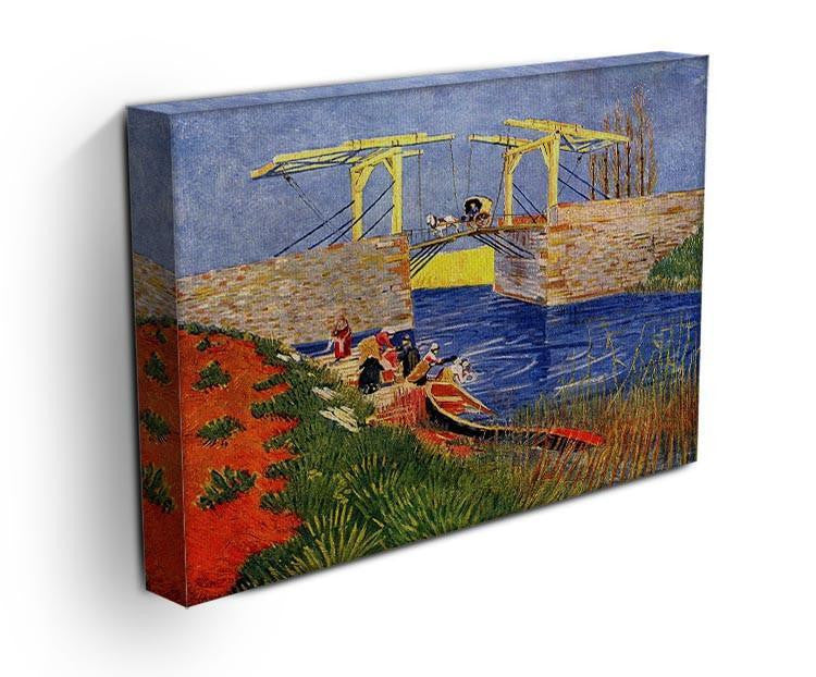 The Langlois Bridge at Arles with Women Washing by Van Gogh Canvas Print & Poster - Canvas Art Rocks - 3
