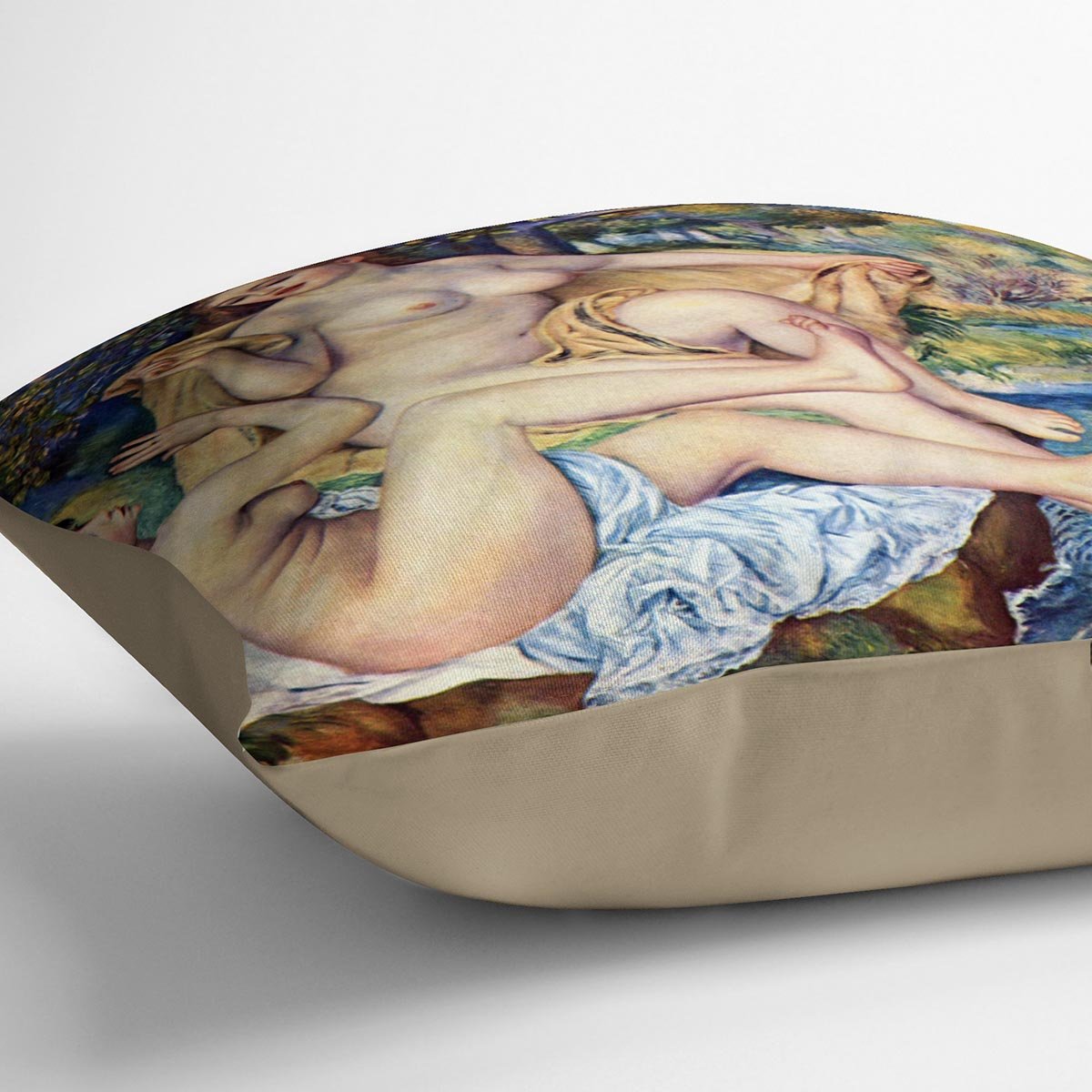The Large Bathers by Renoir Throw Pillow