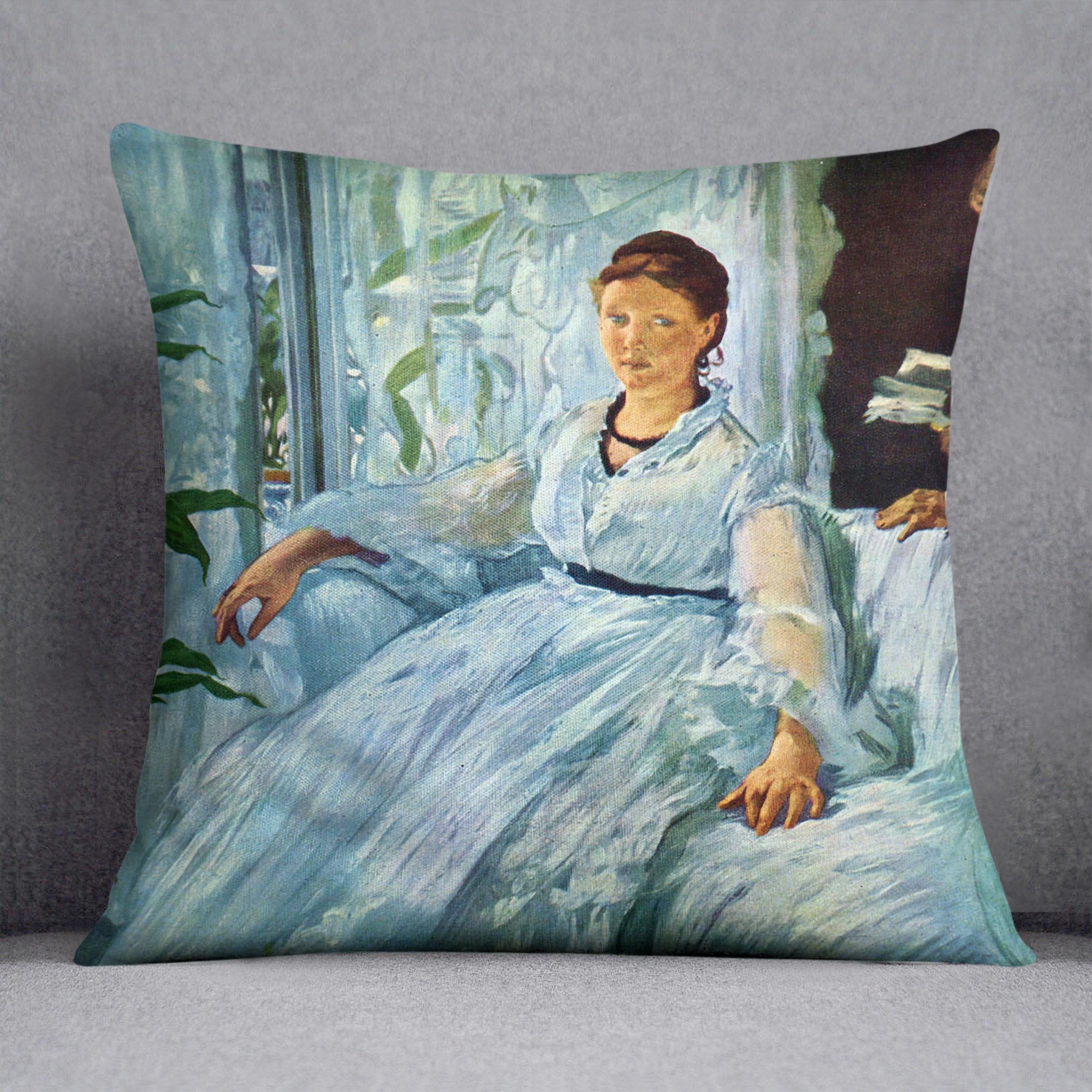 The Lecture by Manet Throw Pillow