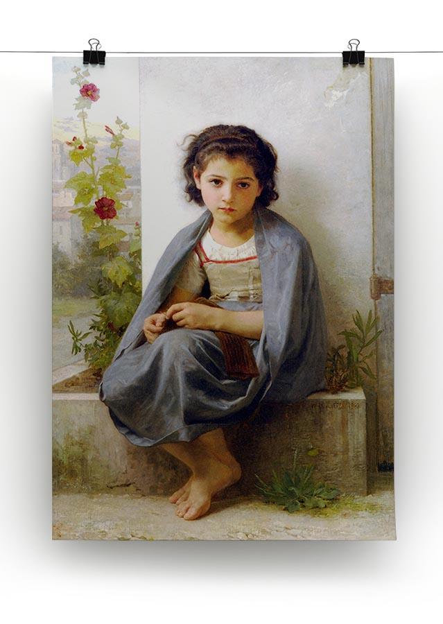 The Little Knitter By Bouguereau Canvas Print or Poster - Canvas Art Rocks - 2