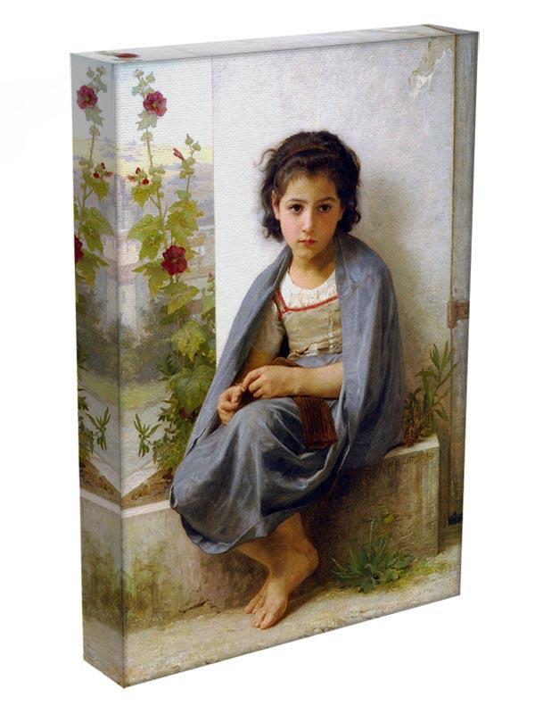 The Little Knitter By Bouguereau Canvas Print or Poster - Canvas Art Rocks - 3