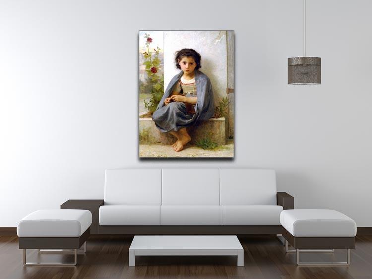 The Little Knitter By Bouguereau Canvas Print or Poster - Canvas Art Rocks - 4