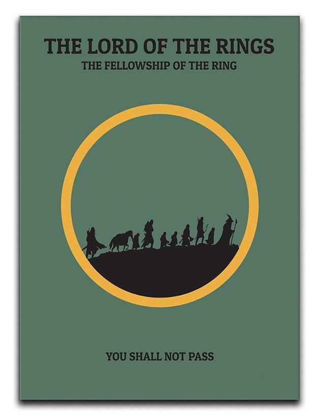 The Lord Of The Rings Fellowship If The Ring Minimal Movie Canvas Print or Poster  - Canvas Art Rocks - 1