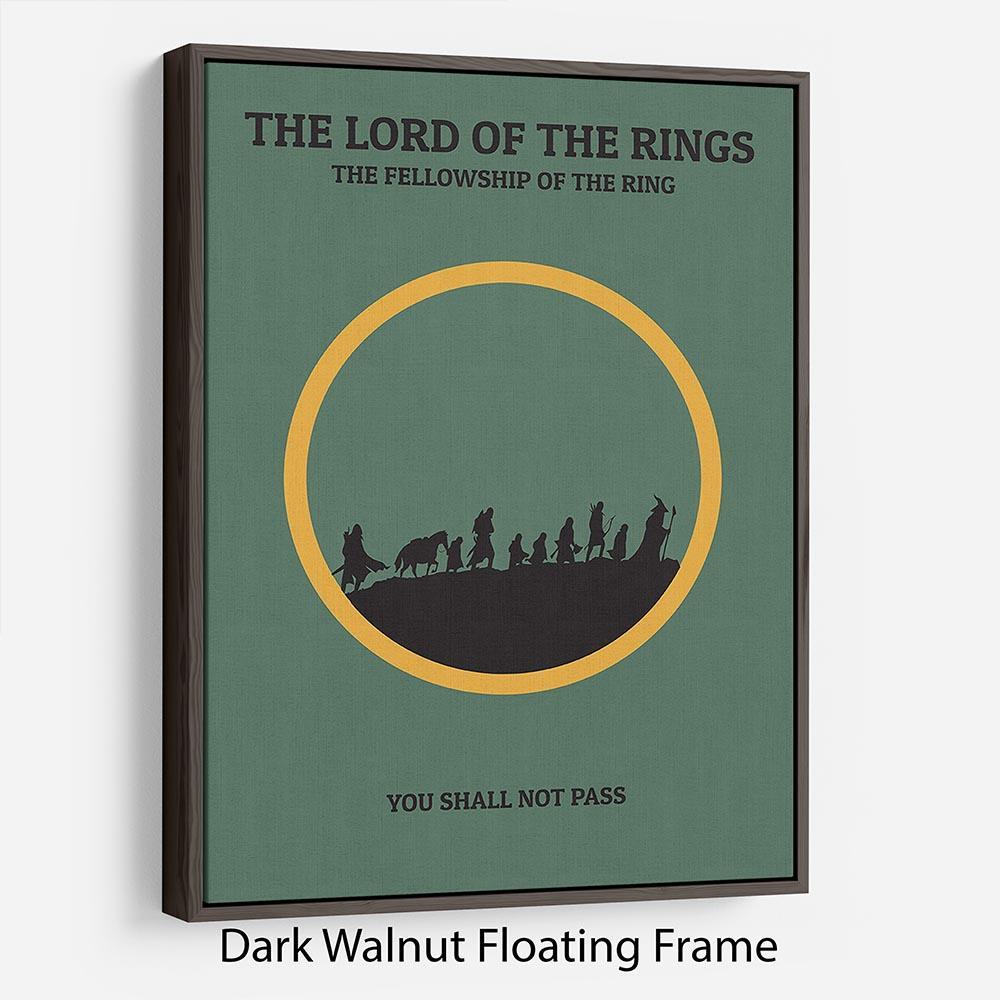The Lord Of The Rings Fellowship If The Ring Minimal Movie Floating Frame Canvas - Canvas Art Rocks - 5