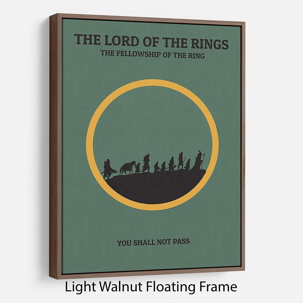 The Lord Of The Rings Fellowship If The Ring Minimal Movie Floating Frame Canvas - Canvas Art Rocks - 7