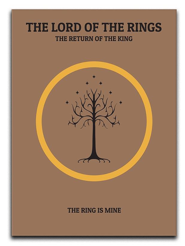 The Lord Of The Rings The Return Of The King Minimal Movie Canvas Print or Poster  - Canvas Art Rocks - 1