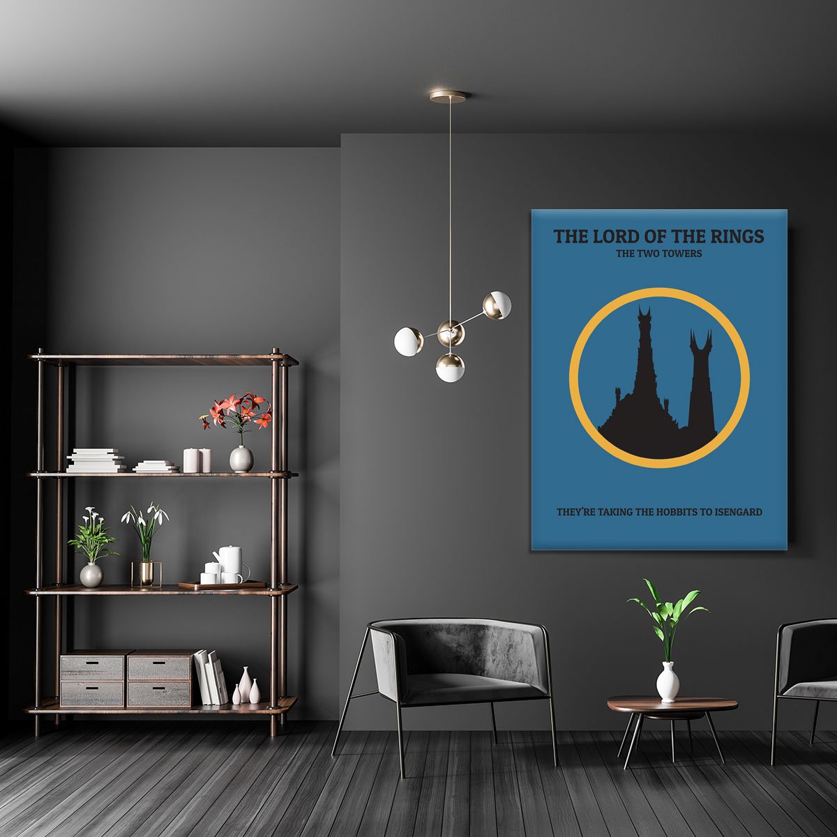 The Lord Of The Rings The Two Towers Minimal Movie Canvas Print or Poster