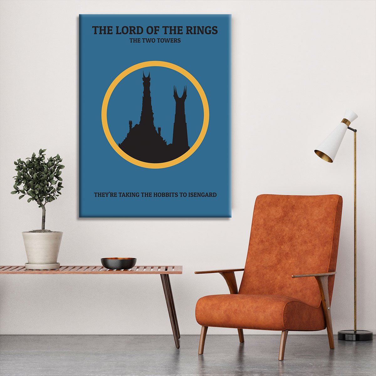 The Lord Of The Rings The Two Towers Minimal Movie Canvas Print or Poster