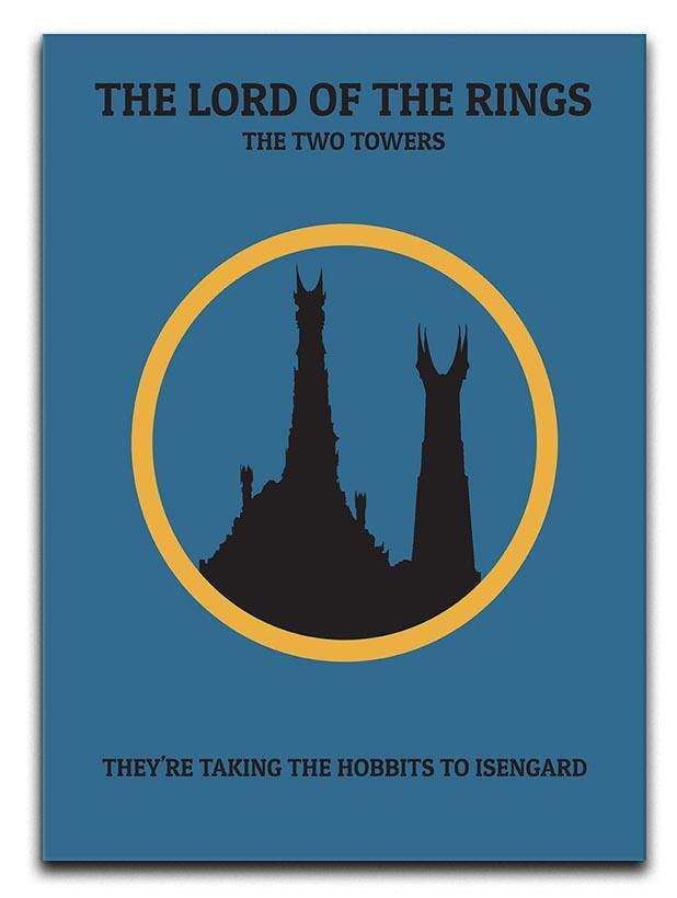 The Lord Of The Rings The Two Towers Minimal Movie Canvas Print or Poster  - Canvas Art Rocks - 1