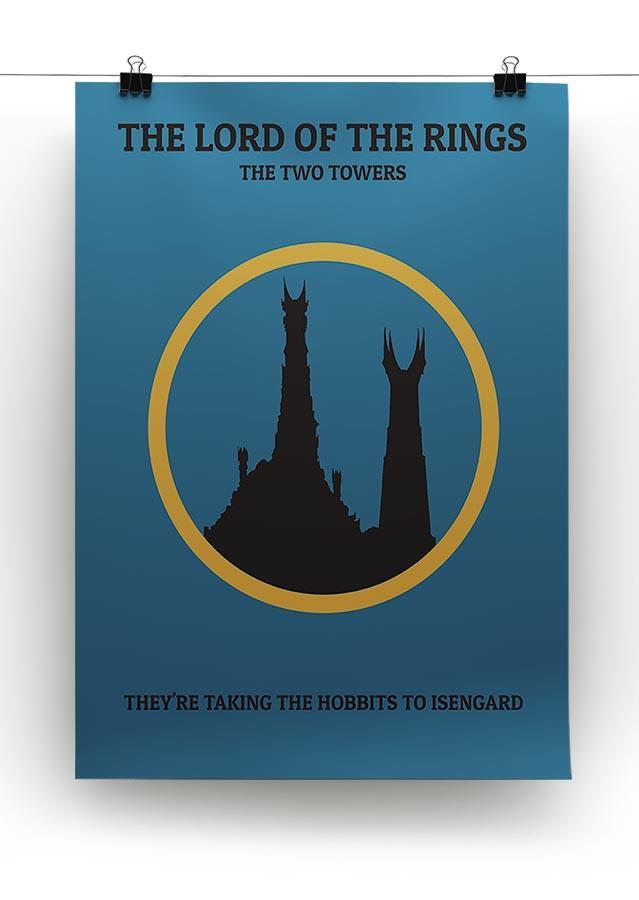 The Lord Of The Rings The Two Towers Minimal Movie Canvas Print or Poster - Canvas Art Rocks - 2