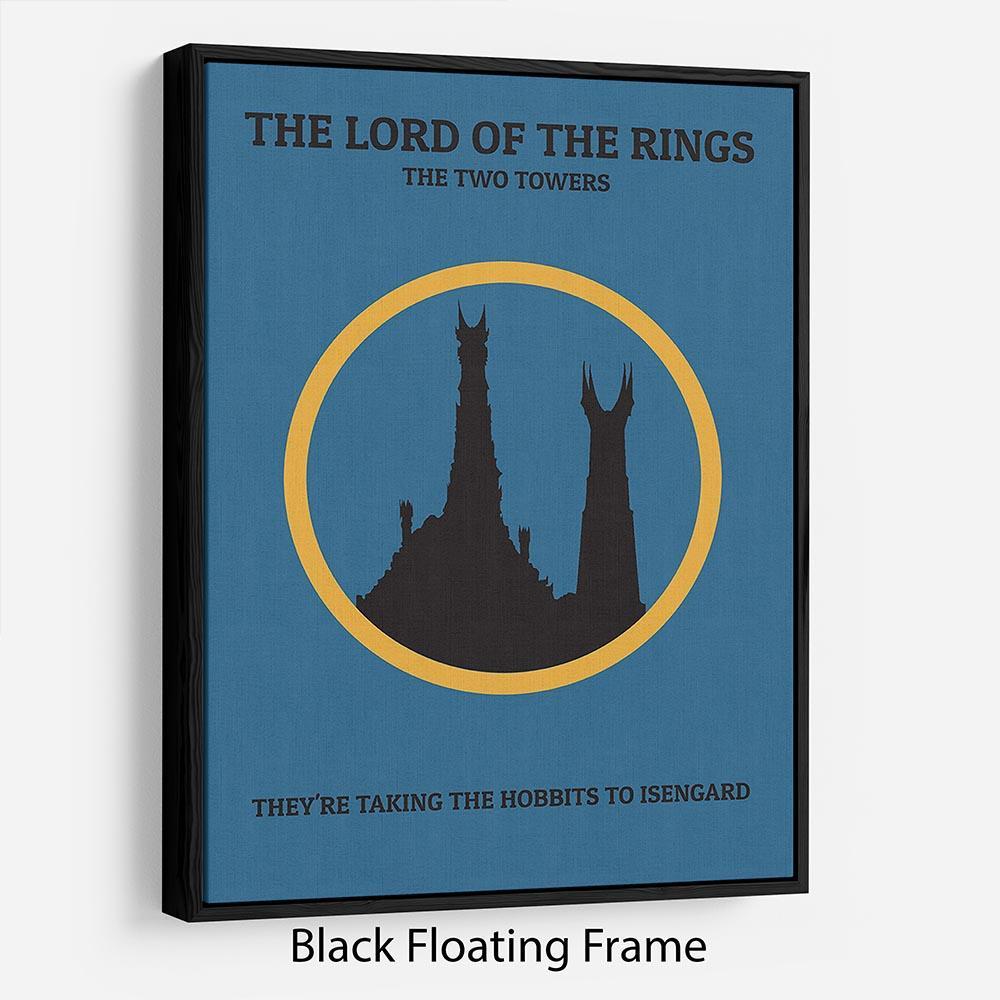 The Lord Of The Rings The Two Towers Minimal Movie Floating Frame Canvas - Canvas Art Rocks - 1