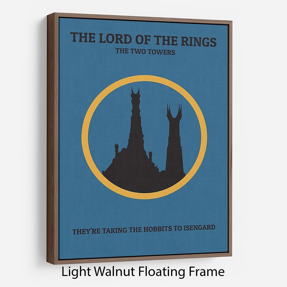 The Lord Of The Rings The Two Towers Minimal Movie Floating Frame Canvas - Canvas Art Rocks - 7