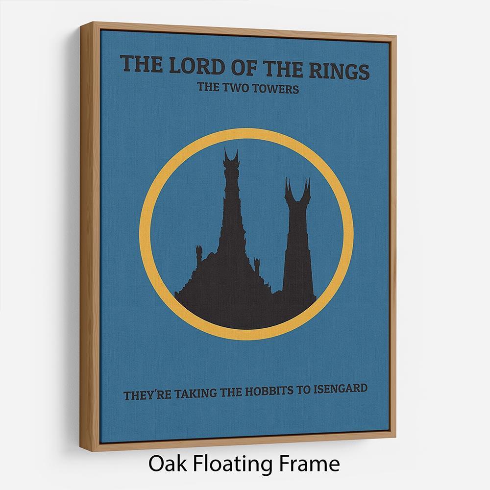 The Lord Of The Rings The Two Towers Minimal Movie Floating Frame Canvas - Canvas Art Rocks - 9