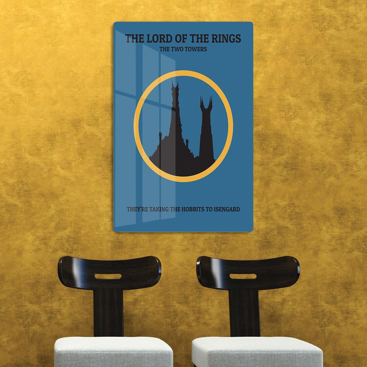 The Lord Of The Rings The Two Towers Minimal Movie HD Metal Print
