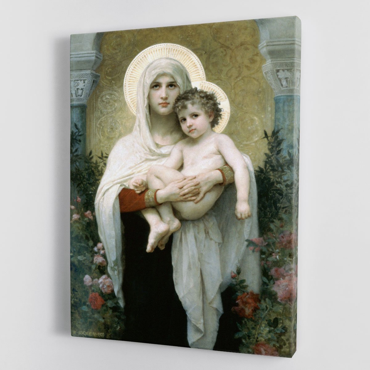 The Madonna of the Roses By Bouguereau Canvas Print or Poster