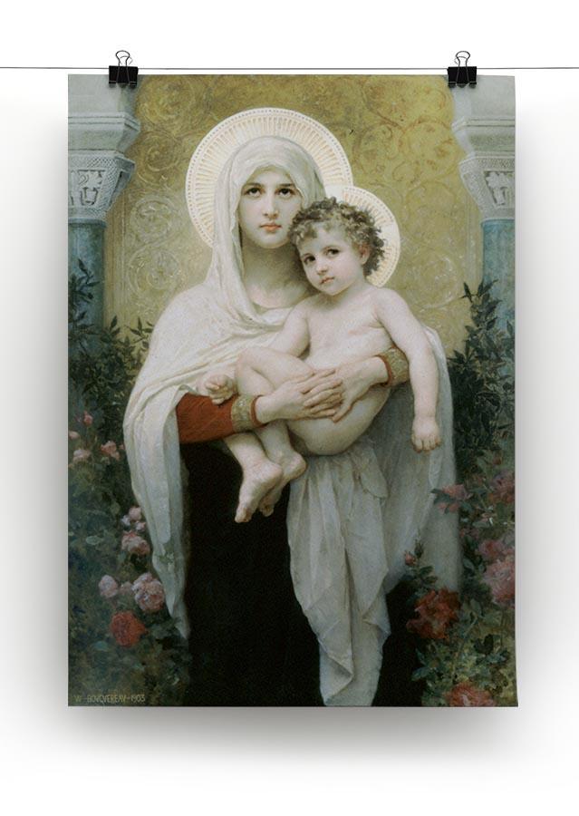The Madonna of the Roses By Bouguereau Canvas Print or Poster - Canvas Art Rocks - 2