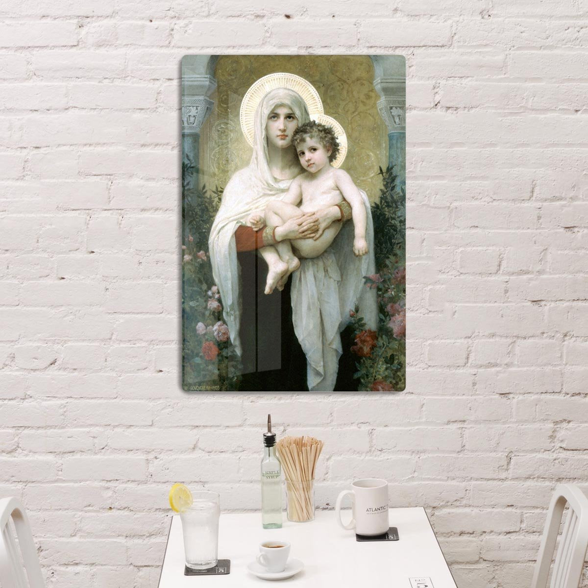 The Madonna of the Roses By Bouguereau HD Metal Print
