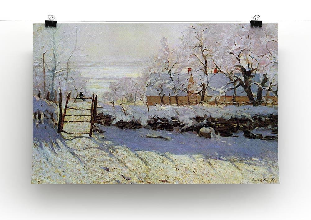The Magpie by Monet Canvas Print & Poster - Canvas Art Rocks - 2