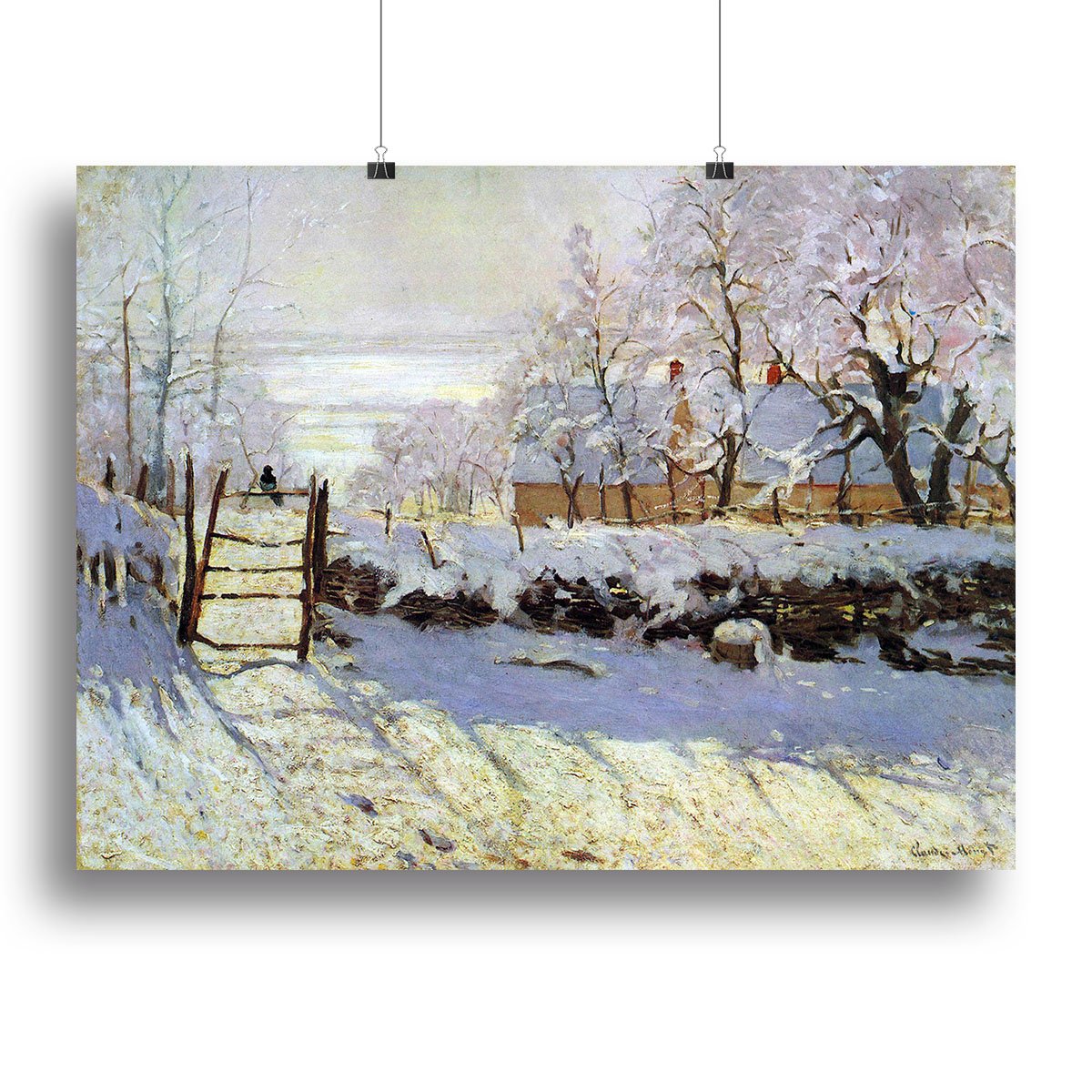 The Magpie by Monet Canvas Print or Poster