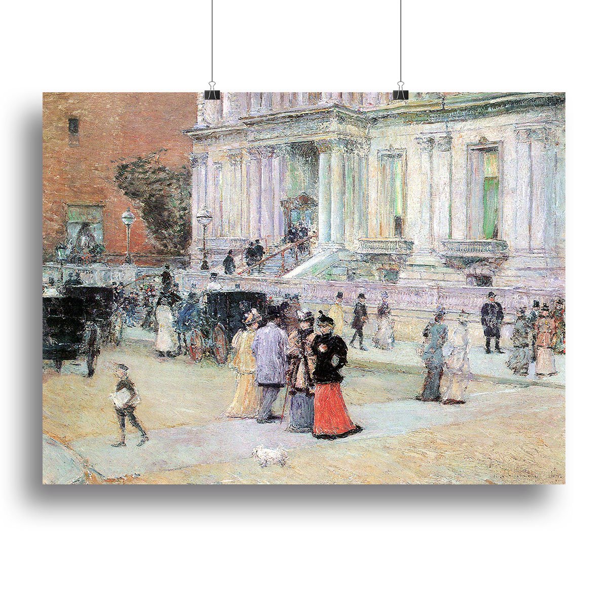 The Manhattan Club The Villa of the Stewarts by Hassam Canvas Print or Poster