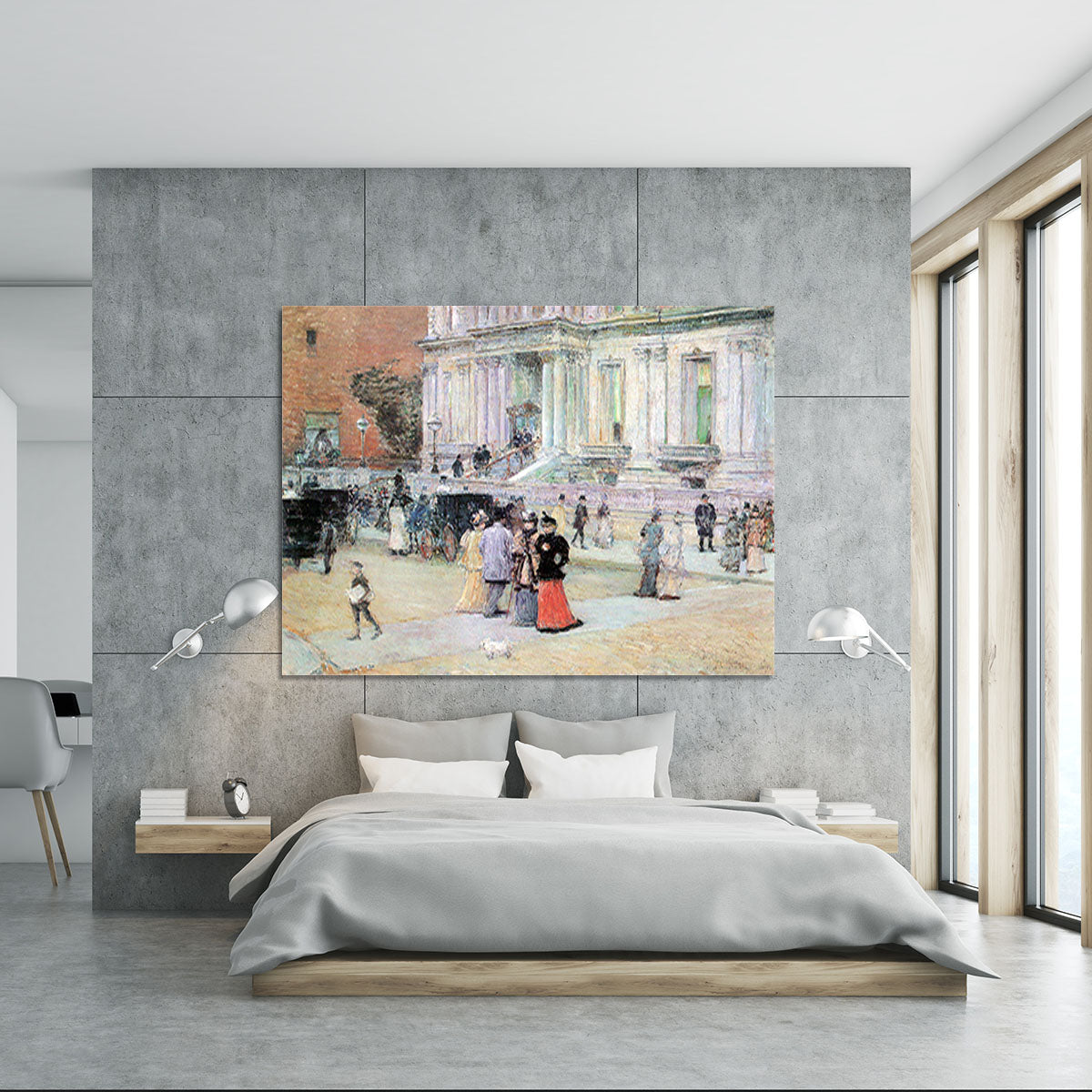 The Manhattan Club The Villa of the Stewarts by Hassam Canvas Print or Poster - Canvas Art Rocks - 5