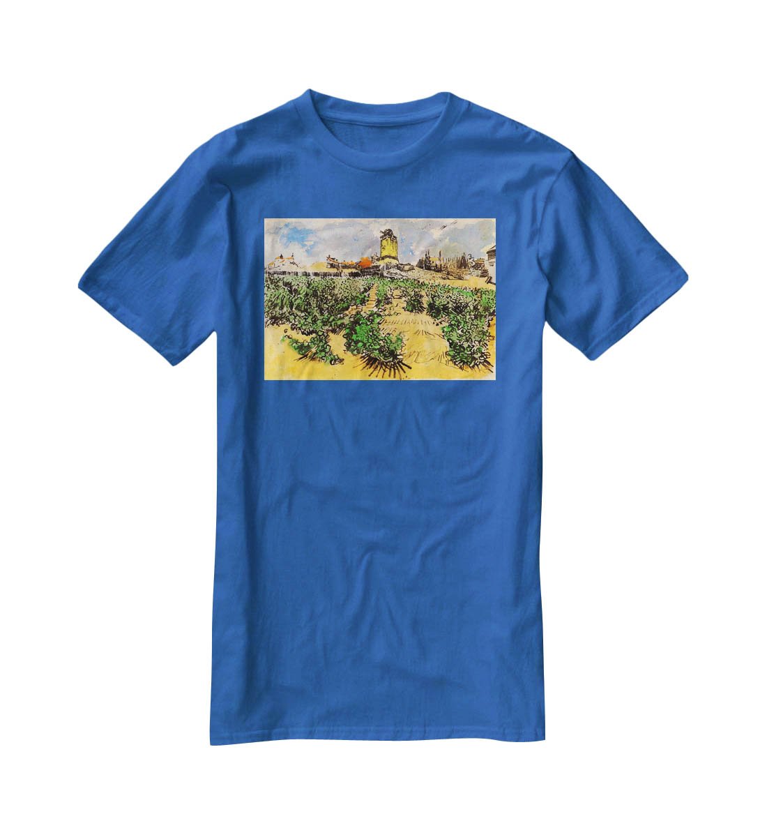 The Mill of Alphonse Daudet at Fontevielle by Van Gogh T-Shirt - Canvas Art Rocks - 2