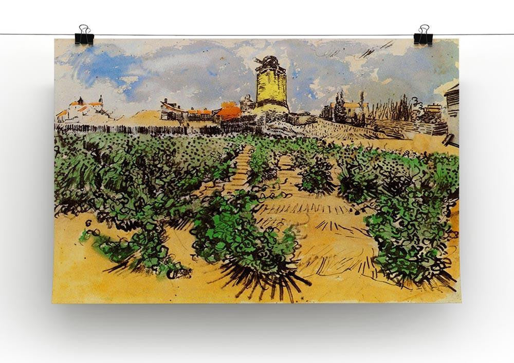 The Mill of Alphonse Daudet at Fontevielle by Van Gogh Canvas Print & Poster - Canvas Art Rocks - 2