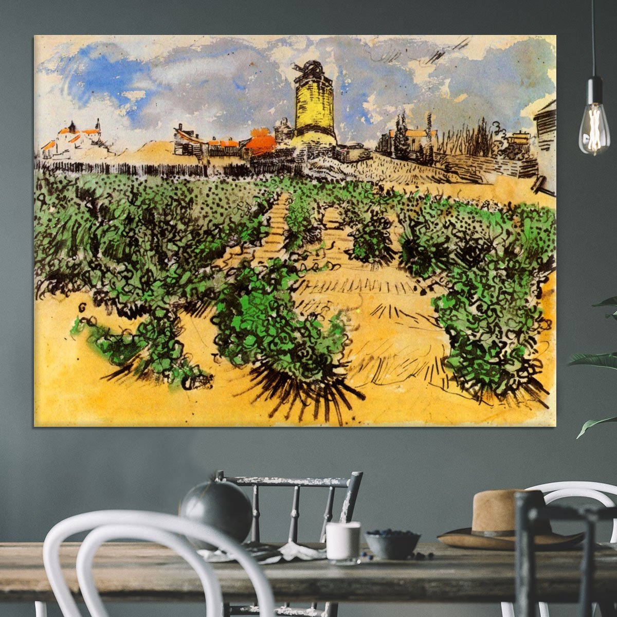 The Mill of Alphonse Daudet at Fontevielle by Van Gogh Canvas Print or Poster