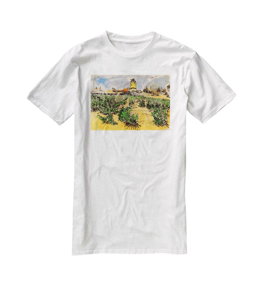 The Mill of Alphonse Daudet at Fontevielle by Van Gogh T-Shirt - Canvas Art Rocks - 5