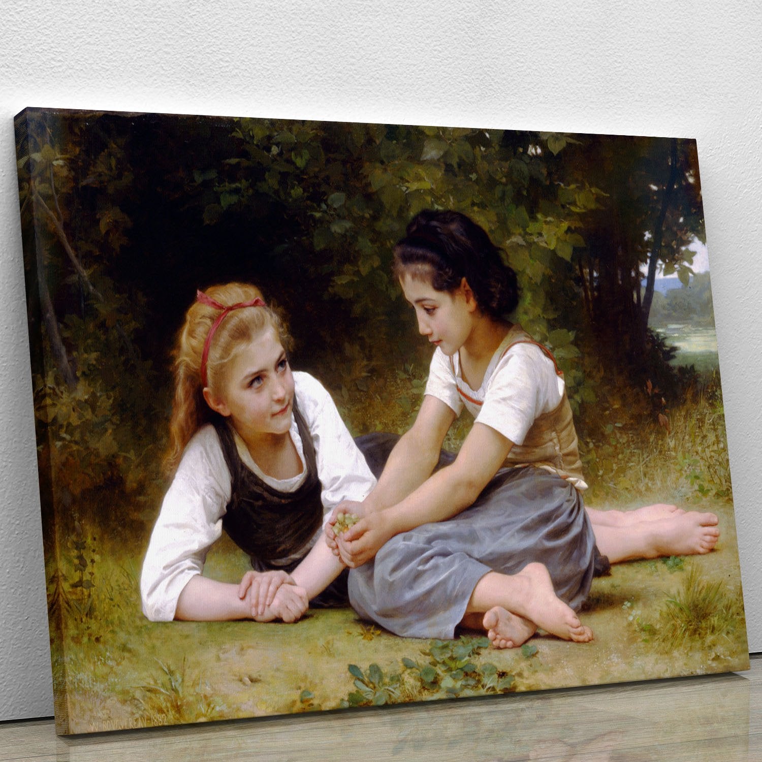The Nut Gatherers By Bouguereau Canvas Print or Poster