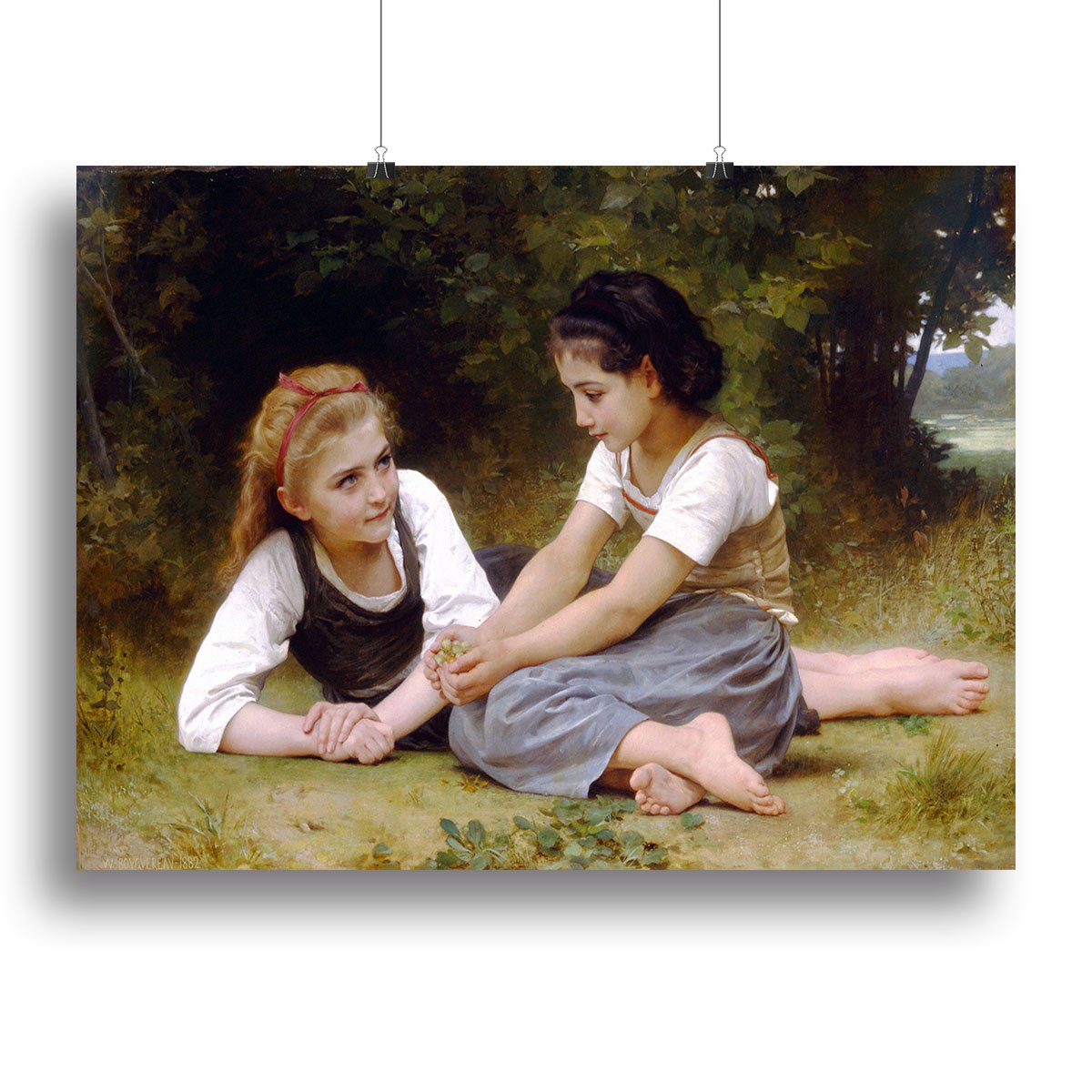 The Nut Gatherers By Bouguereau Canvas Print or Poster