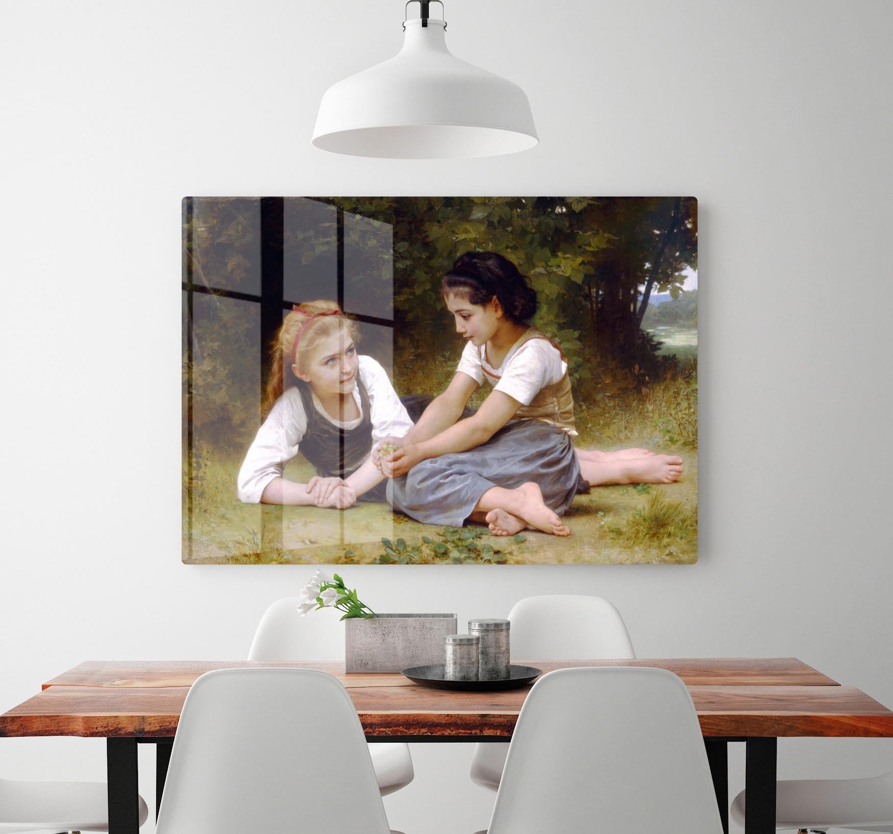 The Nut Gatherers By Bouguereau HD Metal Print