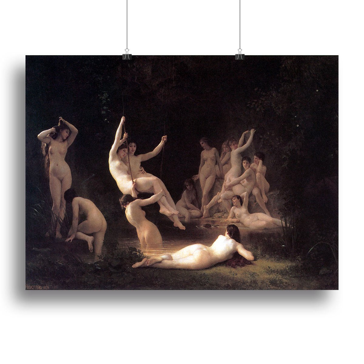 The Nymphaeum By Bouguereau Canvas Print or Poster