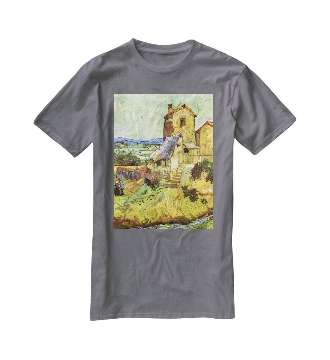 The Old Mill by Van Gogh T-Shirt - Canvas Art Rocks - 3